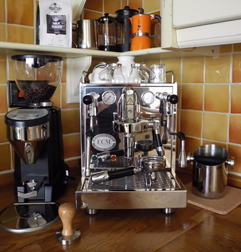 ECM Mechanika and Fausto Espresso Grinder