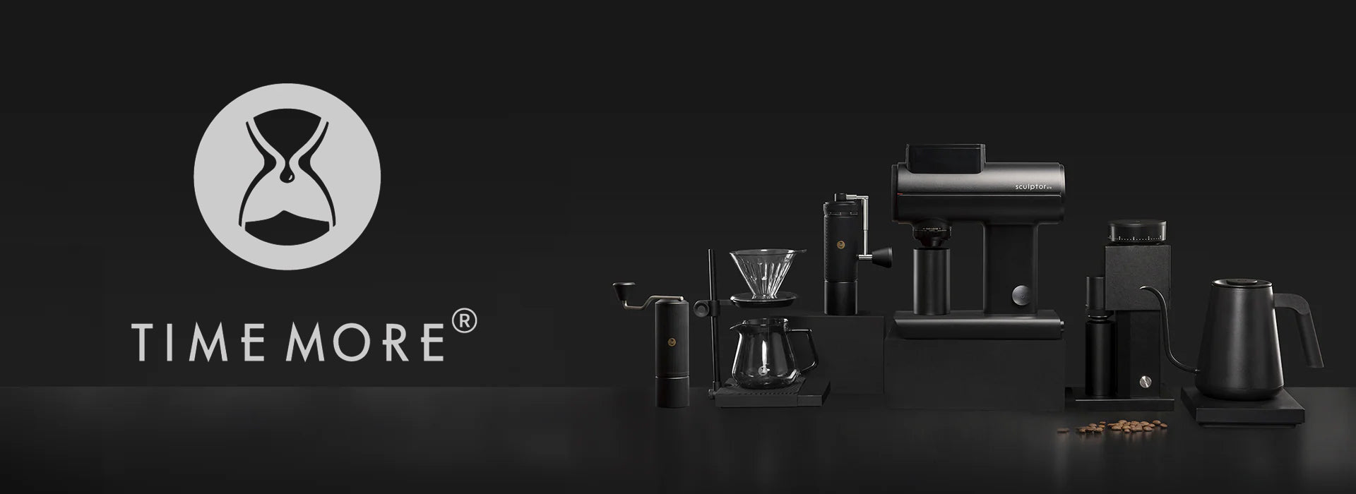 Timemore Precision coffee grinders and brewing equipment.
