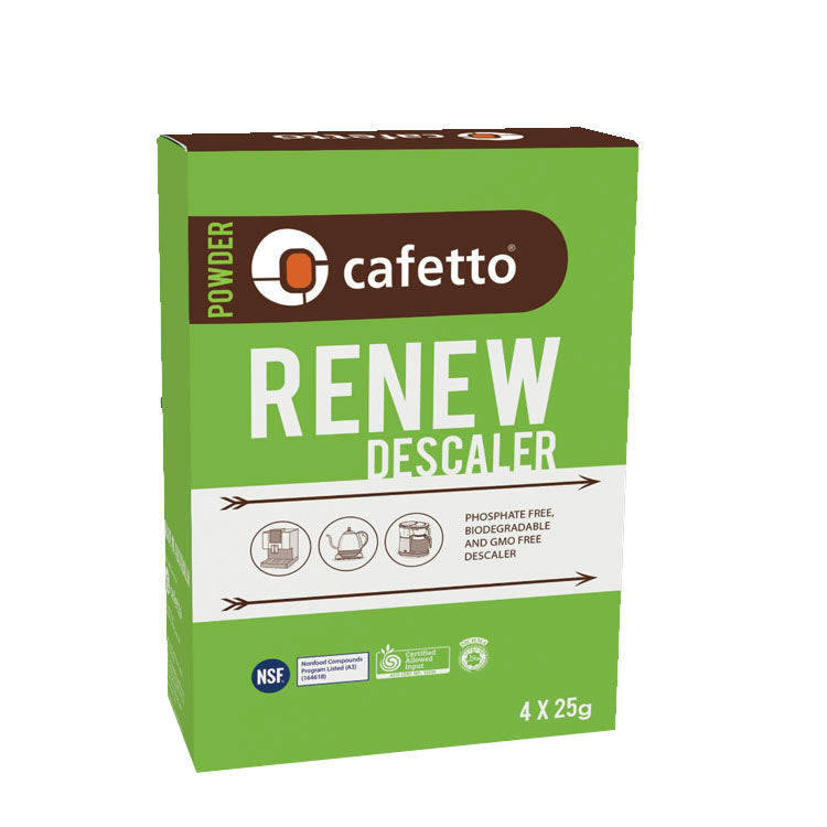Cafetto Renew Descaling Powder 4 x 25g Sachet Pack