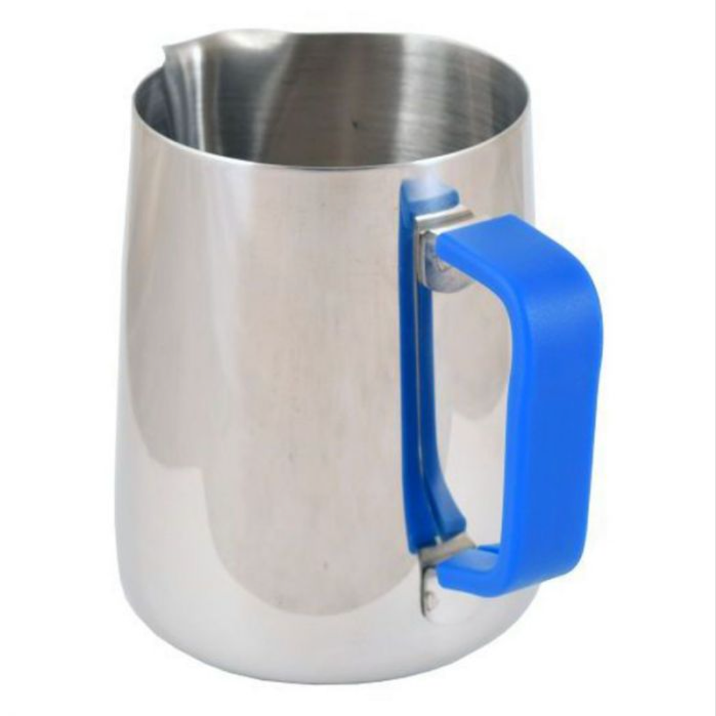 Blue Handle Silicone Sleeve for Milk Pitcher Jug