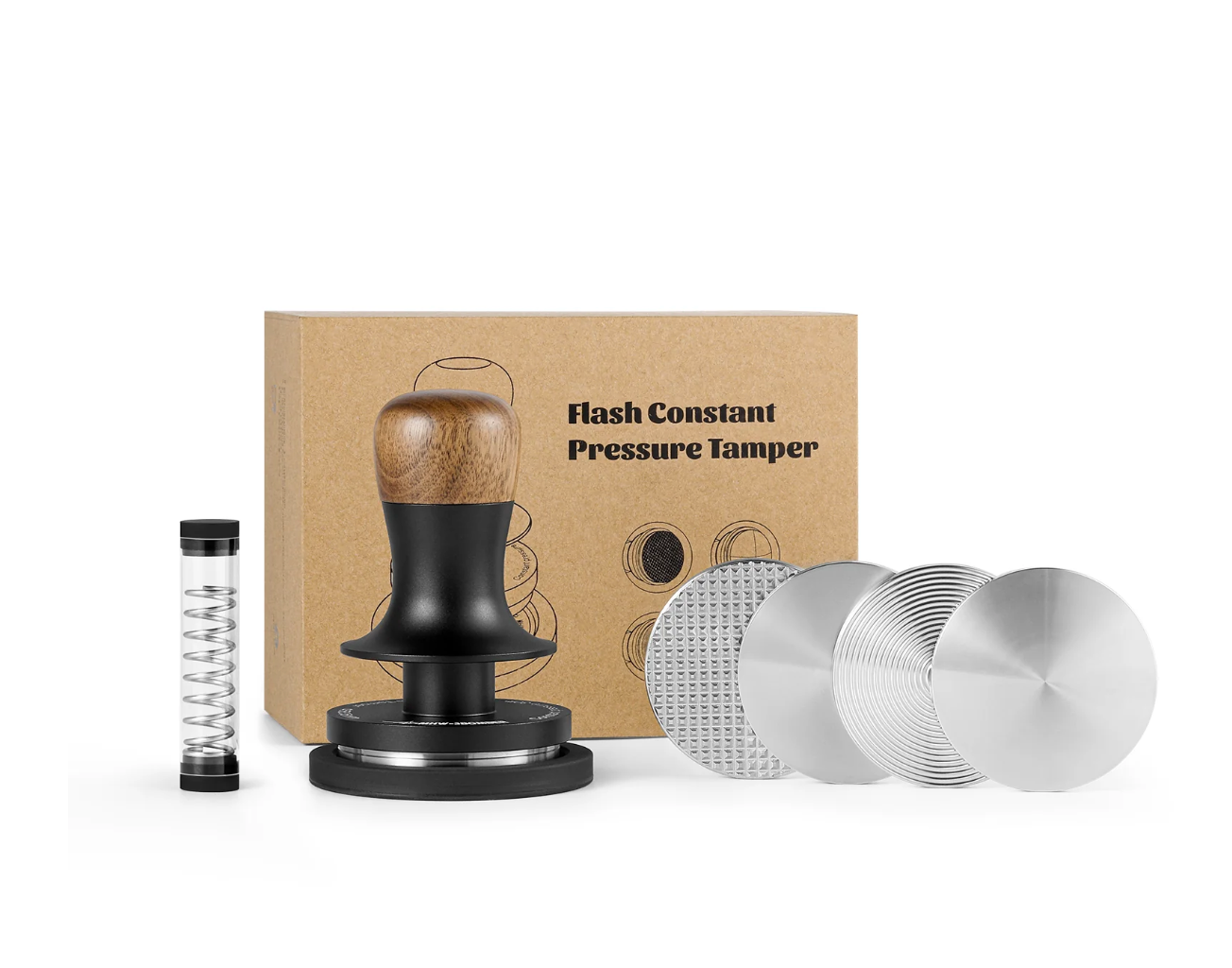 MHW-3BOMBER Flash Constant Pressure Tamper 2.0 Set with Four bases 58.35mm