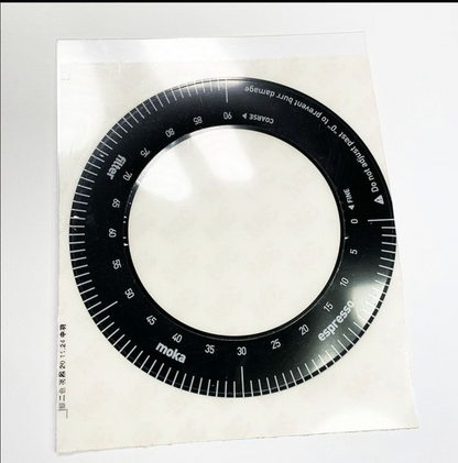 Solo DF64 Grinder Adjusting Disc for gen 1 model with adjustment sticker