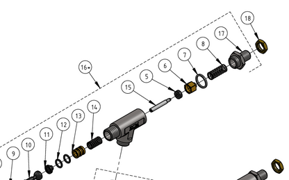 ECM Button Locking element Valve for Mechanika Max Steam Wand