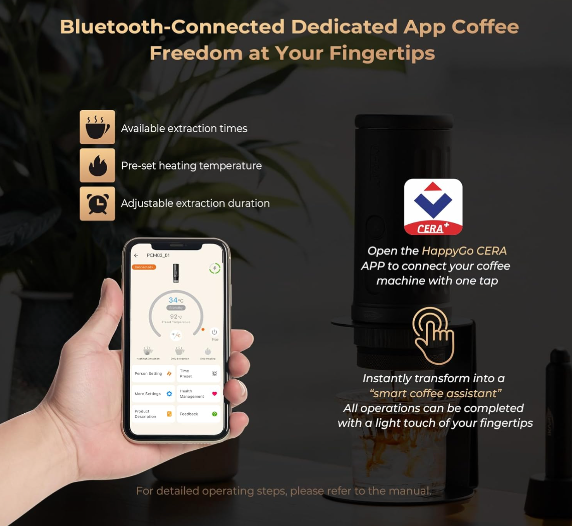 PCM03S+ Smart Portable Espresso Maker by Cera