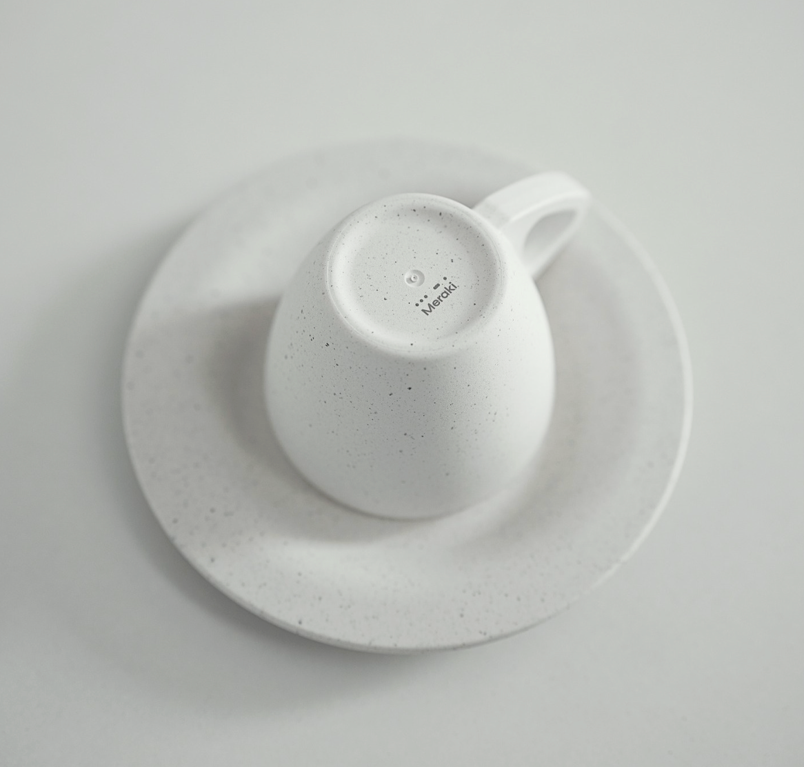 Meraki Espresso Cup and Saucer made from recycled coffee grounds