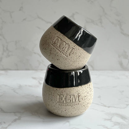 ECM branded Handmade Stoneware Cups