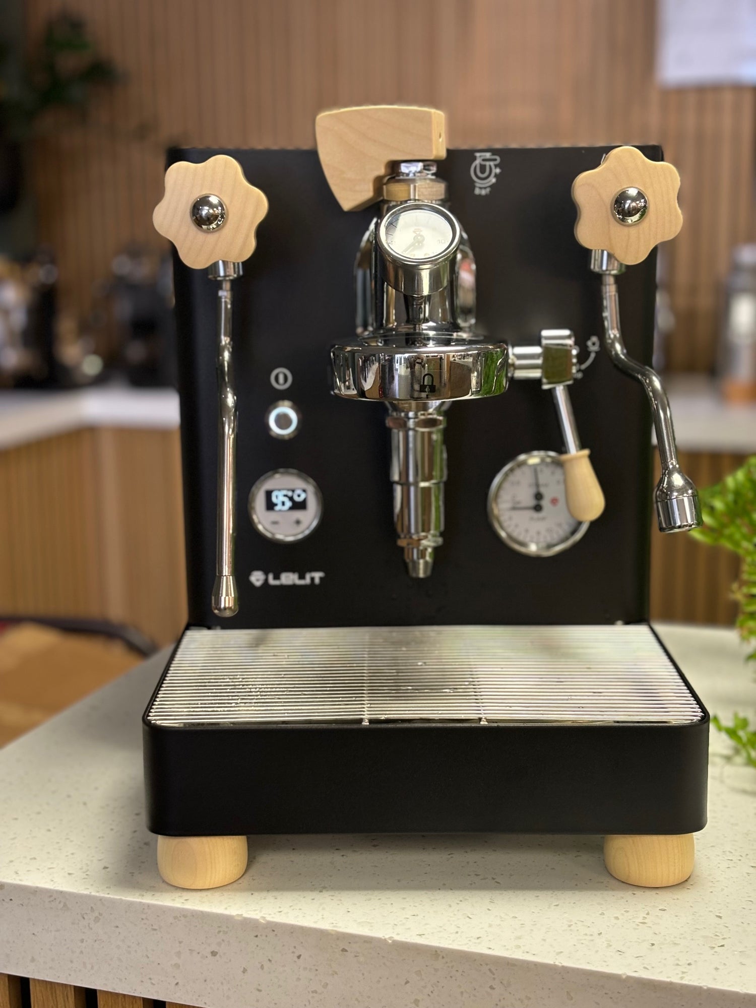 Used Once Black Lelit Bianca V3 Dual Boiler Espresso Machine Bella