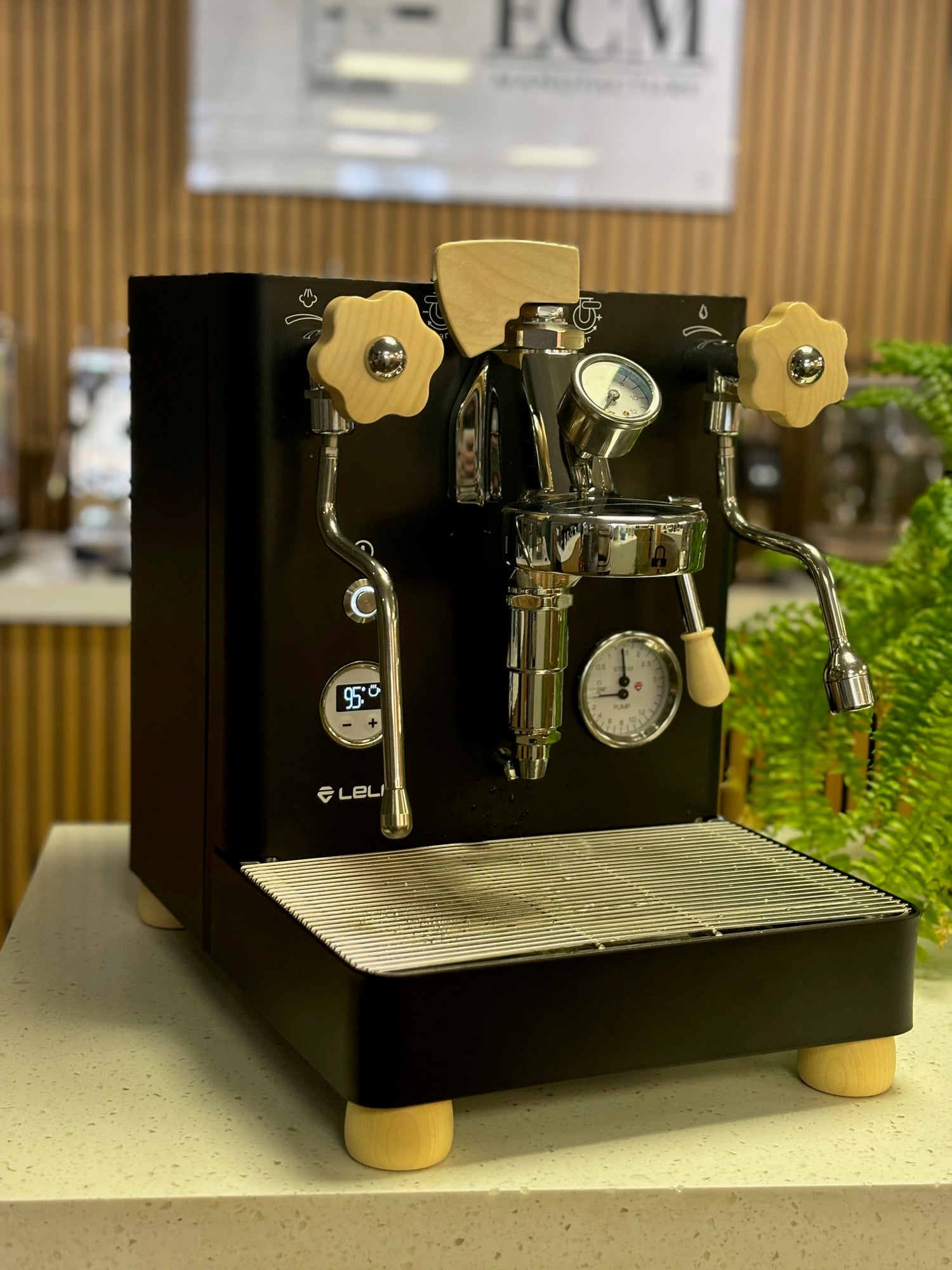 Used Once Black Lelit Bianca V3 Dual Boiler Espresso Machine Bella