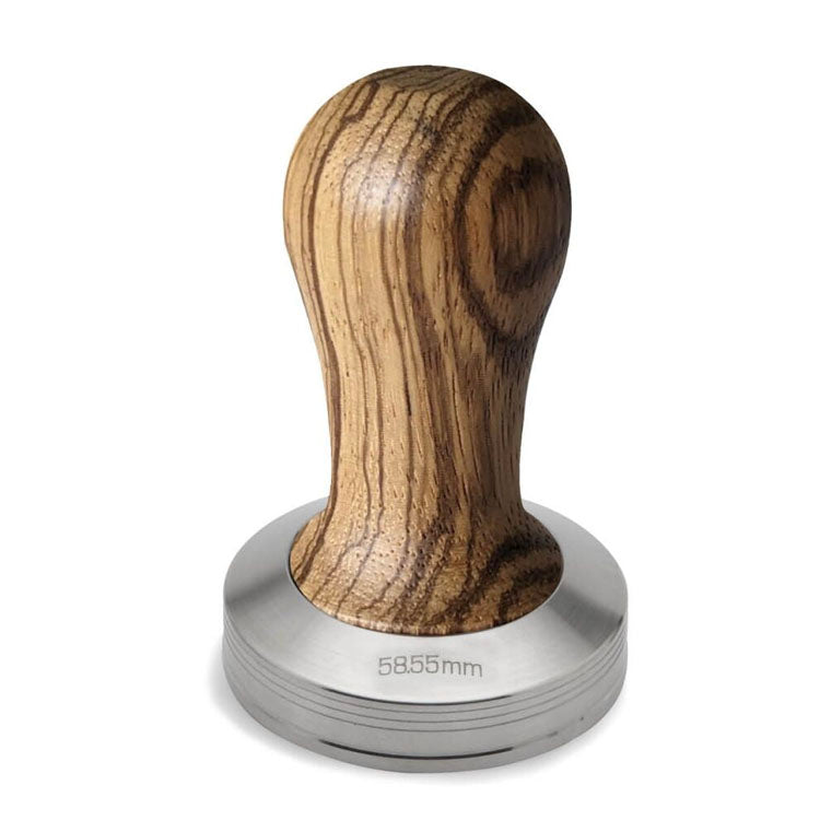 CrossCreek 58mm Calibrated Espresso Coffee Tamper - Stainless Steel & Walnut, For Breville Portafilters