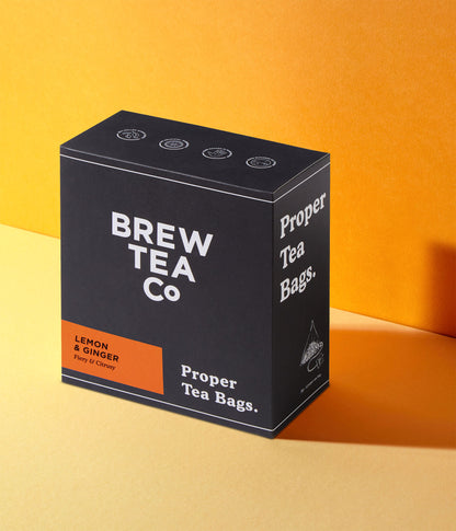 Brew Tea Co - Lemon &amp; Ginger, 100 Tea Bags
