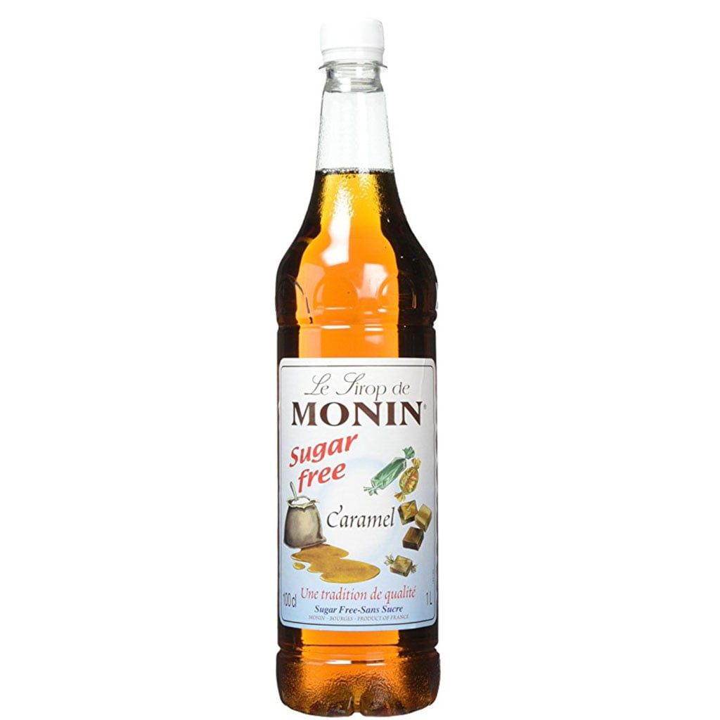 Monin Sugar Free Caramel 1ltr - Plastic bottle
