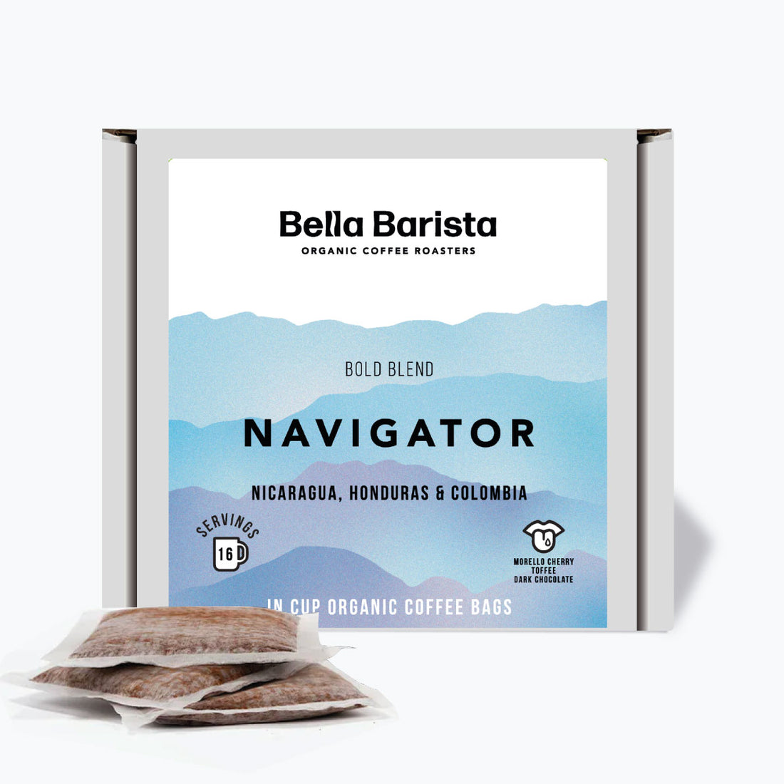 Bella Barista Organic Coffee Bags - Navigator (Pack of 16)