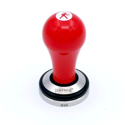 Olympia Cremina Tamper Red with logo, 49 mm