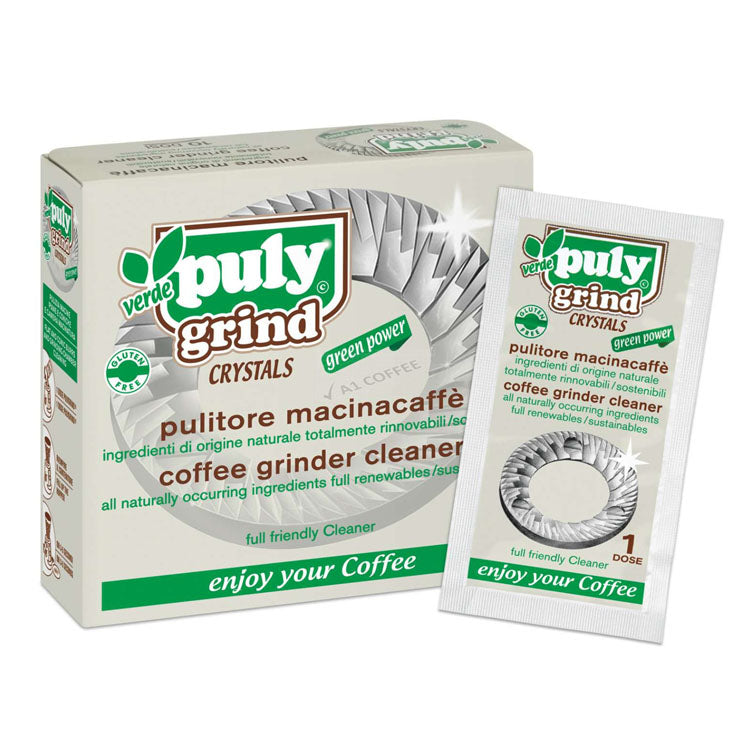 Puly Verde Caff Grinder Cleaner Box of 10 x 15g sachets