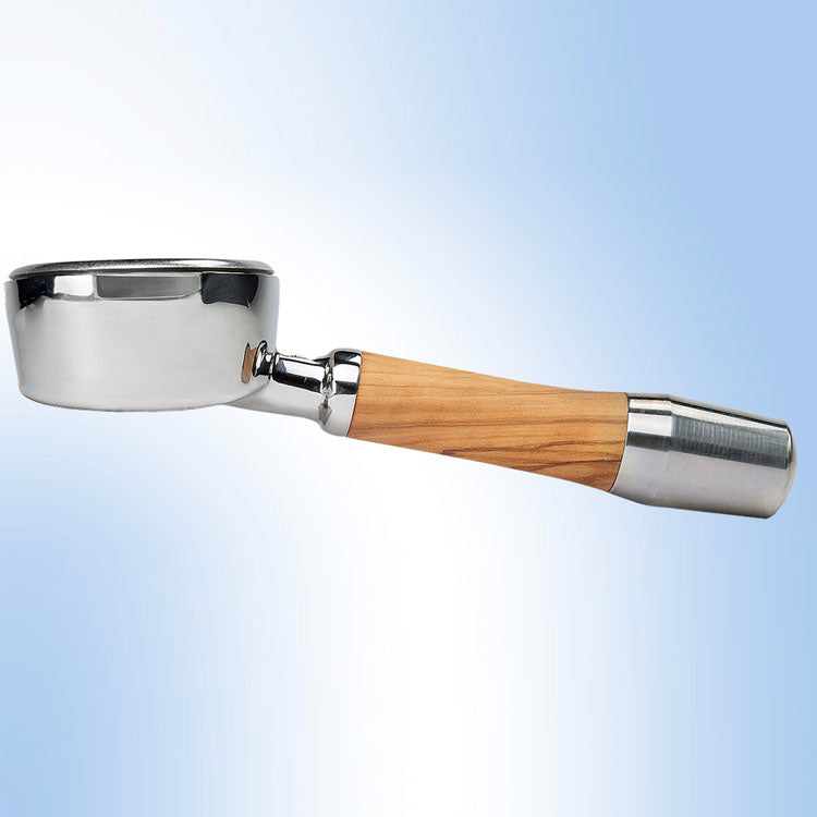 ECM Stainless Olive Wood Bottomless Porta Filter Handle